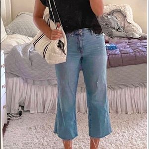 J Crew wide leg crop jeans